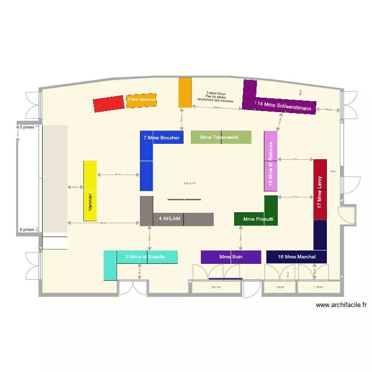 Salle des f&ecirc;tes Kanfen avec exposants 2019 au 21 novembrebre 2018. Plan de 