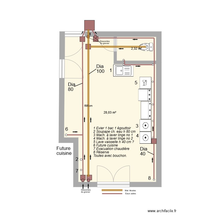 Etable evacuations nouveau. Plan de 0 pièce et 0 m2