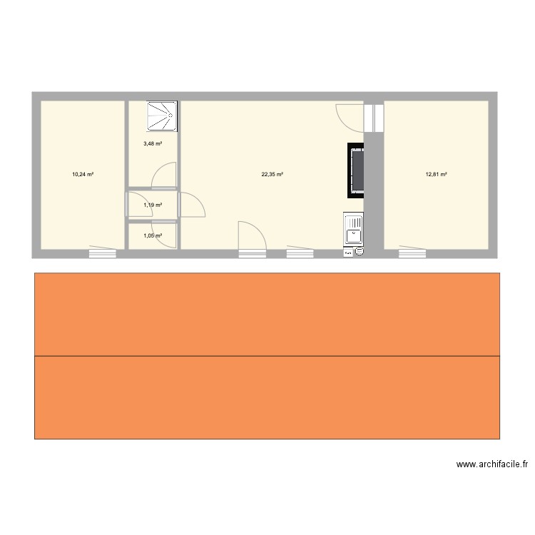 CHASSYGNOLES. Plan de 6 pièces et 51 m2