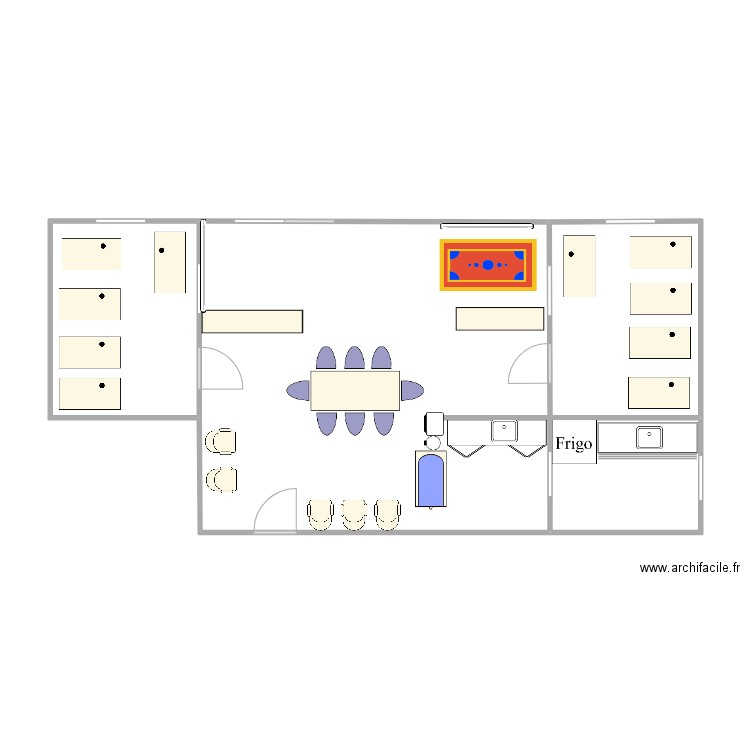 plan local. Plan de 4 pièces et 73 m2