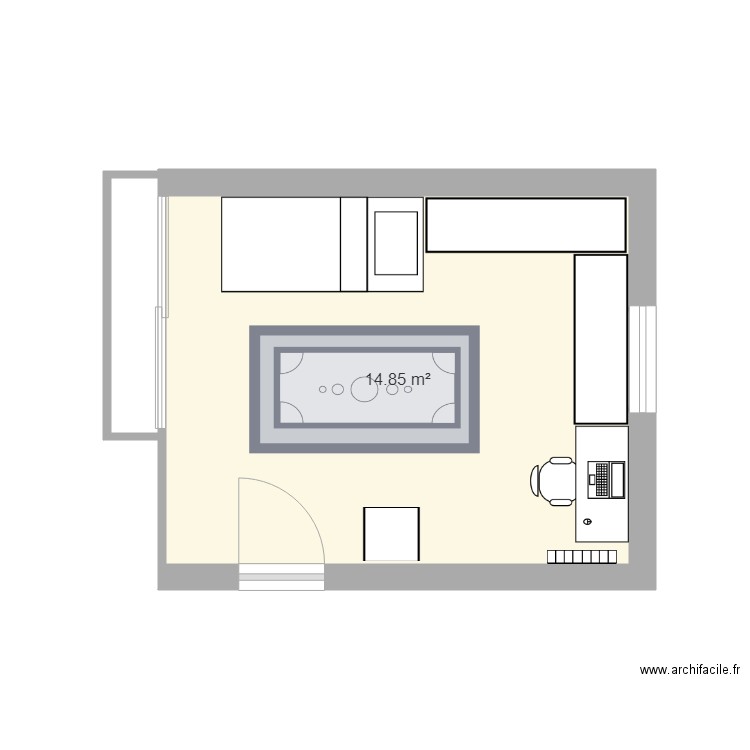 chambre daphné réaménagée. Plan de 0 pièce et 0 m2