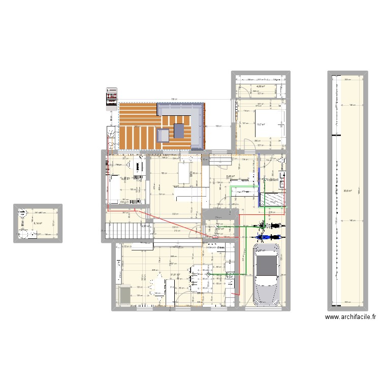 champlan rdc modif cellier. Plan de 12 pièces et 153 m2