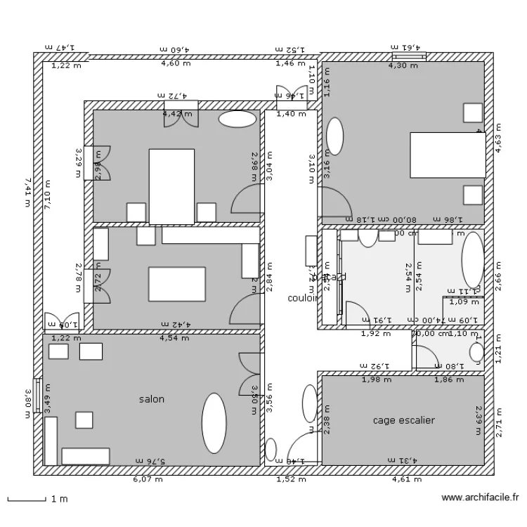 f3 - 1-2 etage. Plan de f3 - 1-2 etage. Plan de