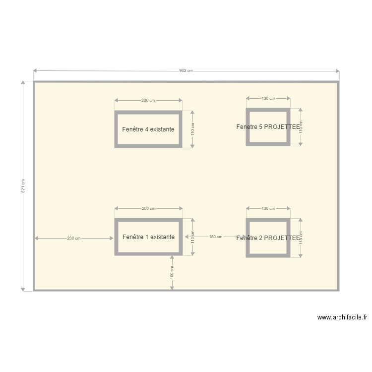 PLAN FACADE AVANT BREUER // MARIQUE projettee. Plan de 0 pièce et 0 m2