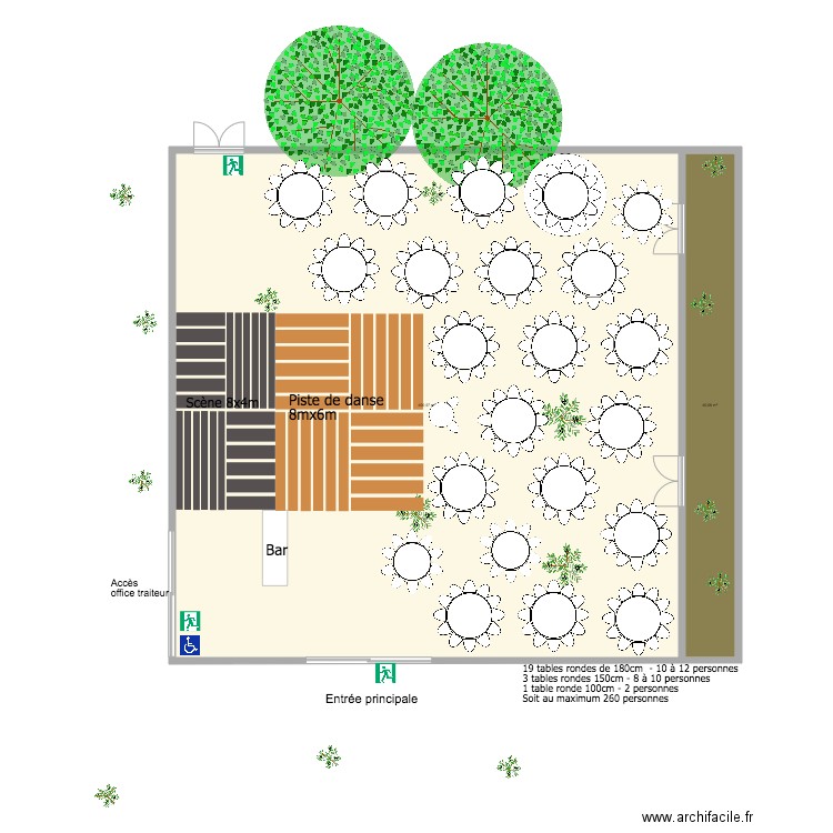 Pavillon des Oliviers implantation Chloé et Jérémy V1. Plan de 0 pièce et 0 m2