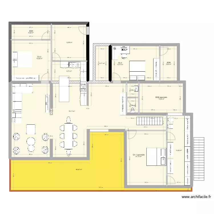 Plaideur extension 3 Ch rdc. Plan de Plaideur extension 3 Ch rdc. Plan de