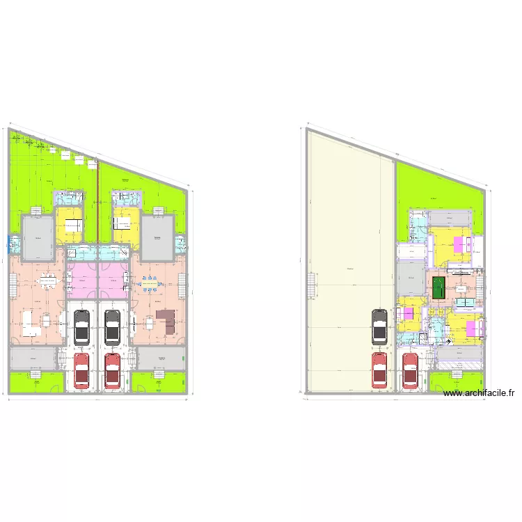 Duplex Jumeles Plan Pref v7. Plan de 