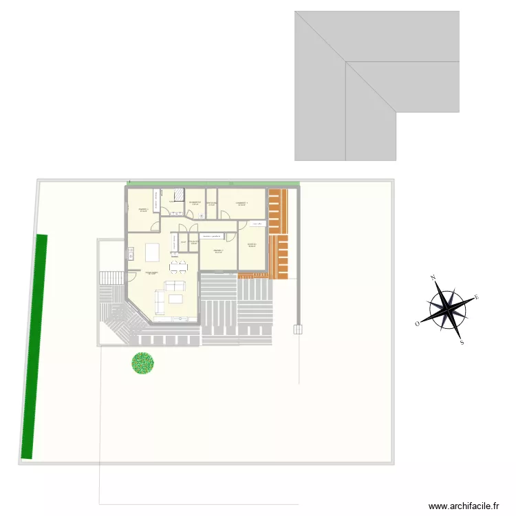 plan maison demi etage ROZIER. Plan de 