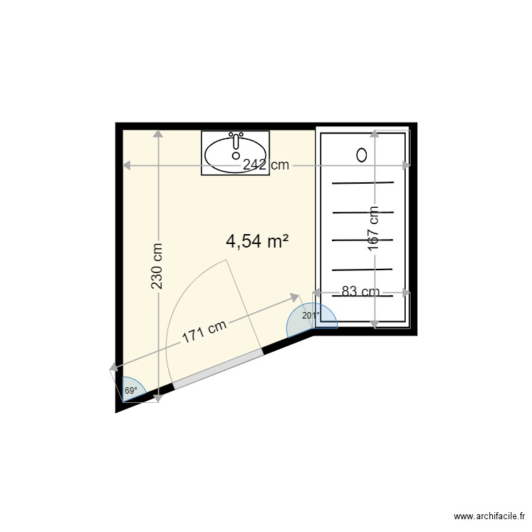 LEGAY DANIEL . Plan de 1 pièce et 5 m2