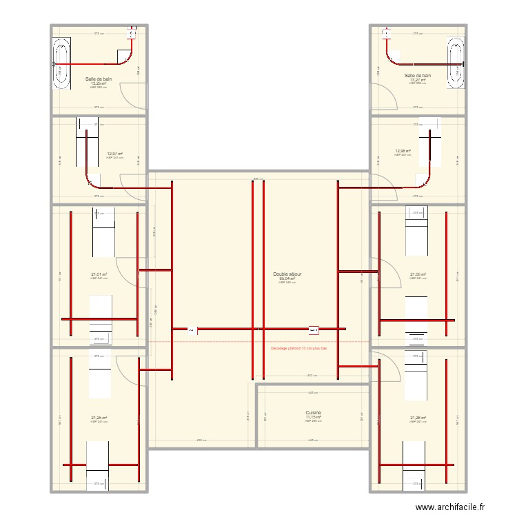 ARCHIPEL MARTINIQUE. Plan de 10 pièces et 233 m2