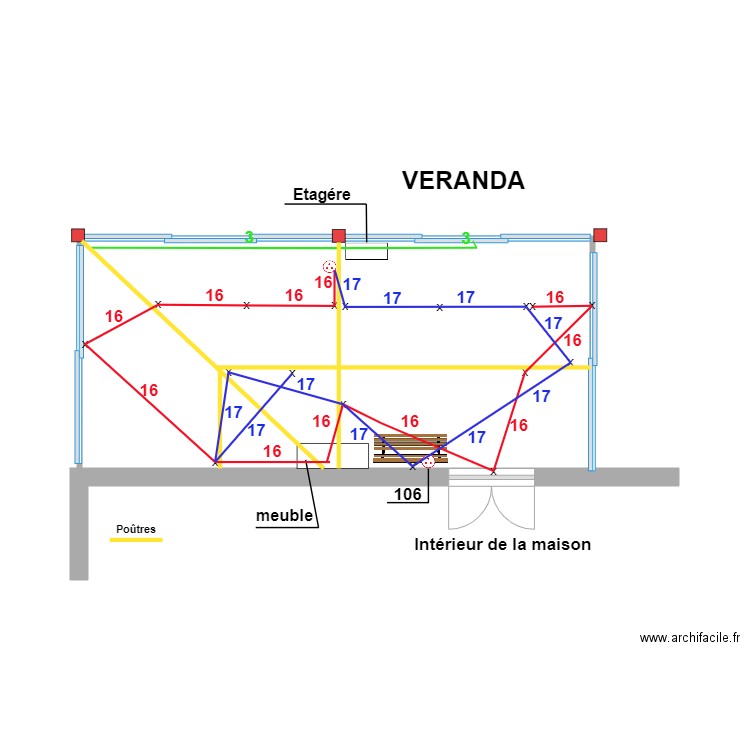 Fermeture galerie. Plan de 0 pièce et 0 m2