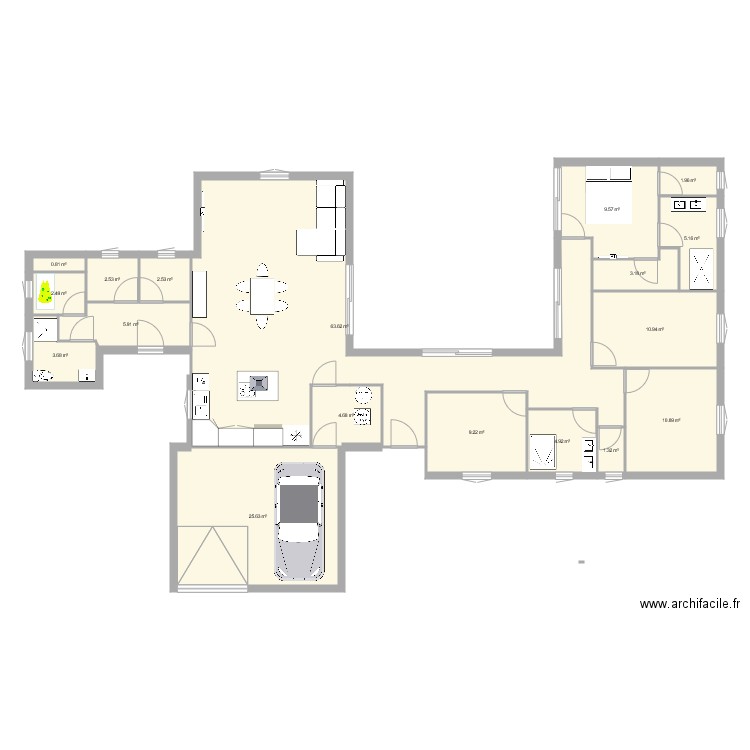 Ebauche maison 2. Plan de 0 pièce et 0 m2