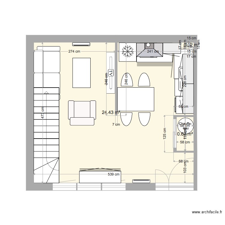 plan appartement RdC. Plan de 0 pièce et 0 m2