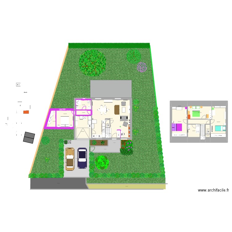 agrandissement Ouistreham. Plan de 17 pièces et 152 m2