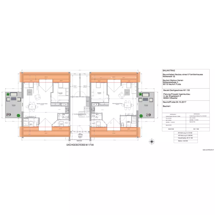Dachgeschoss Markus Herren . Plan de 
