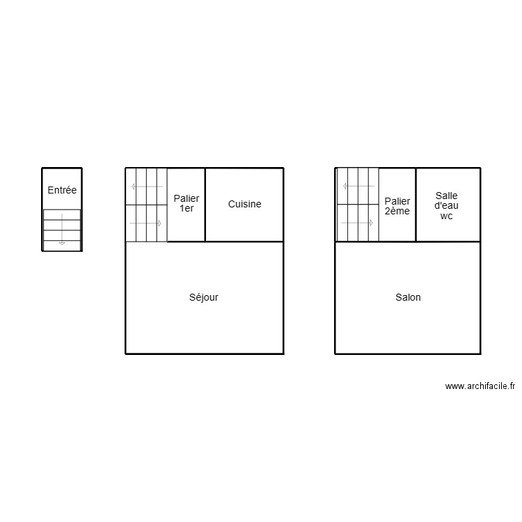 DOUARNENEZ CASTREC. Plan de 3 pièces et 9 m2