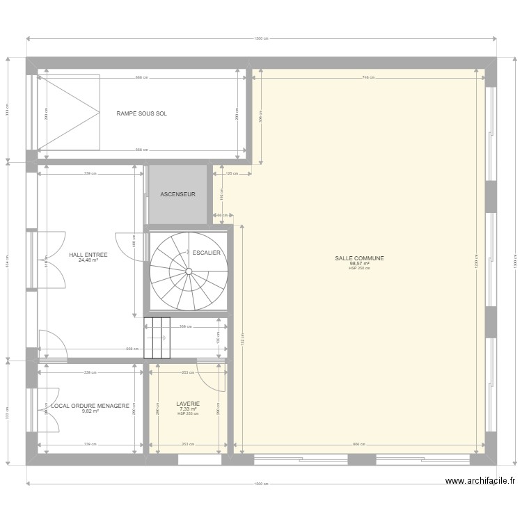 VILLEURBANNE RACINES RESIDENCE ETUDIANTE. Plan de 70 pièces et 1204 m2