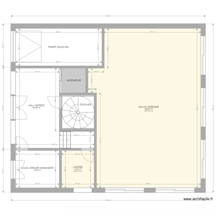 VILLEURBANNE RACINES RESIDENCE ETUDIANTE. Plan de 