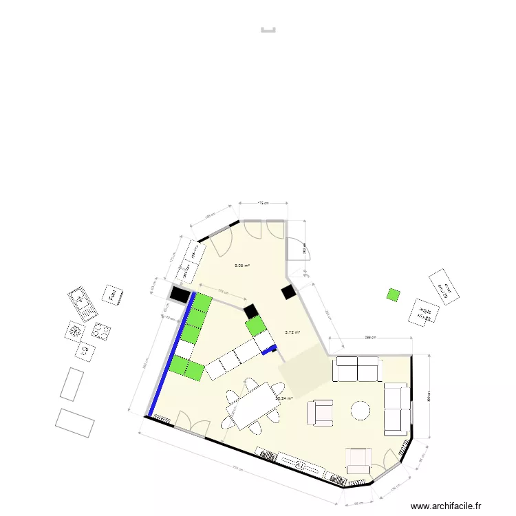 cuisine nouveau 2145. Plan de 