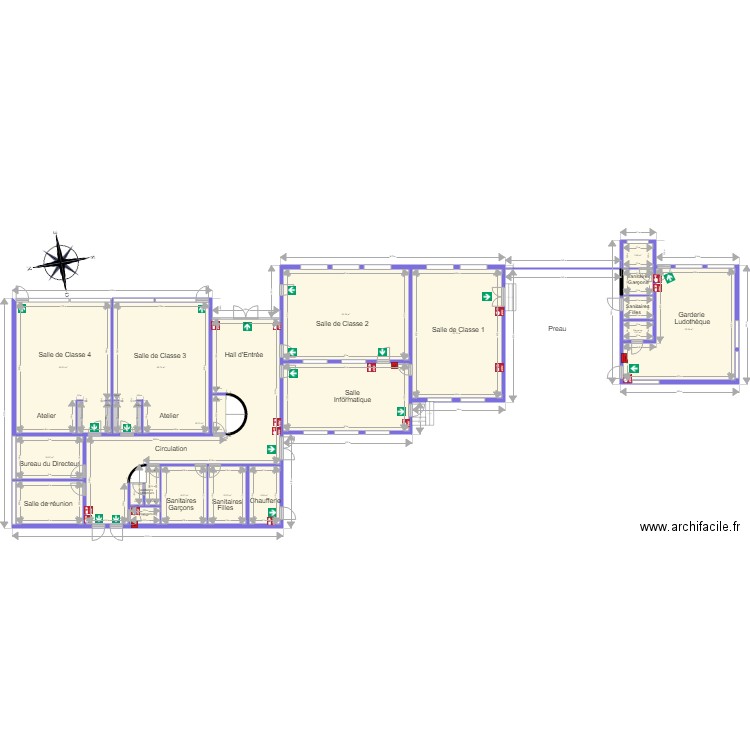 Ecole. Plan de 0 pièce et 0 m2