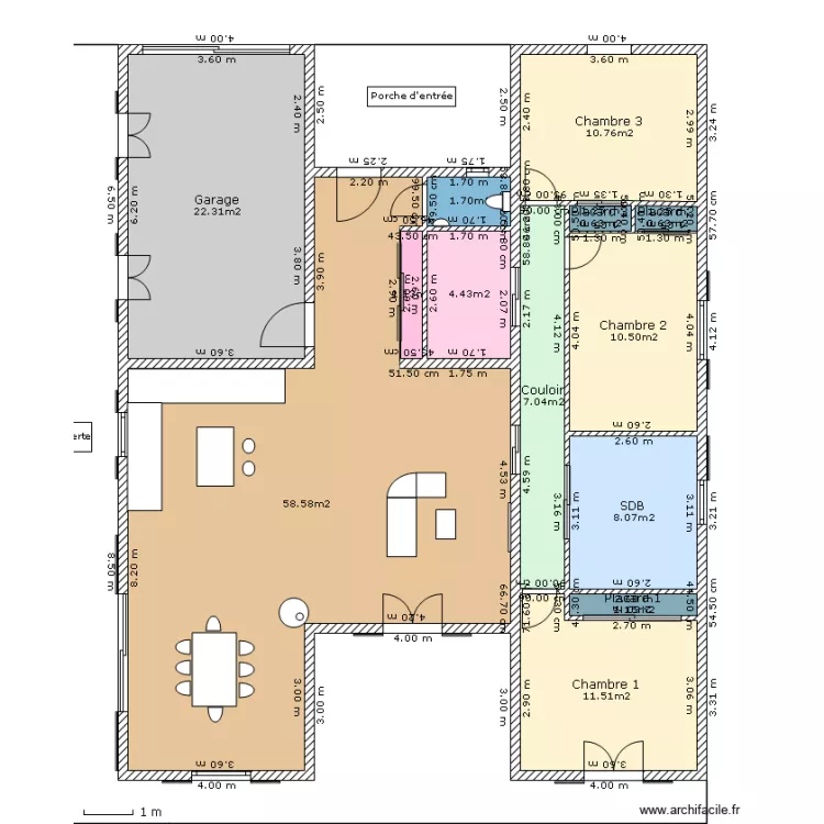 Maison 2. Plan de 