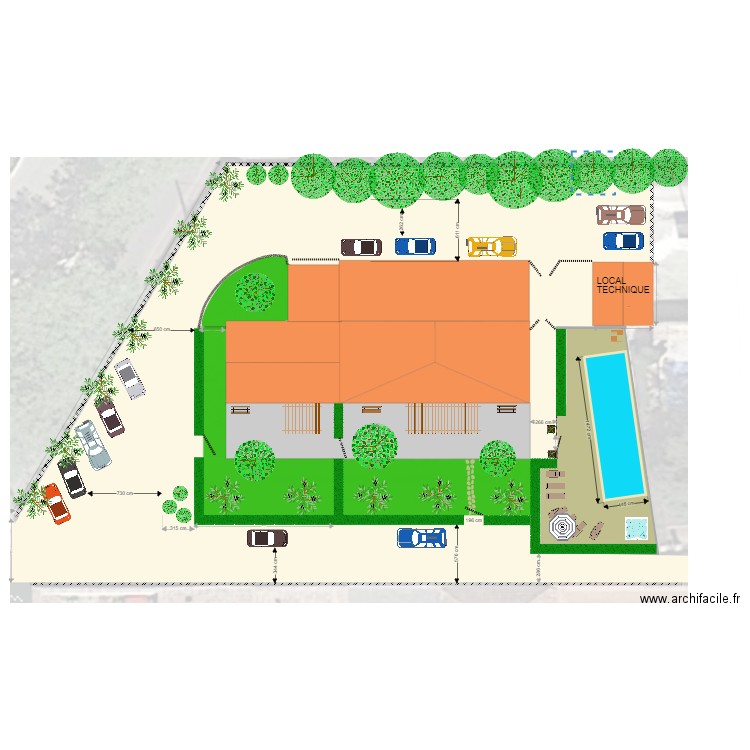 jardins de César. Plan de 0 pièce et 0 m2
