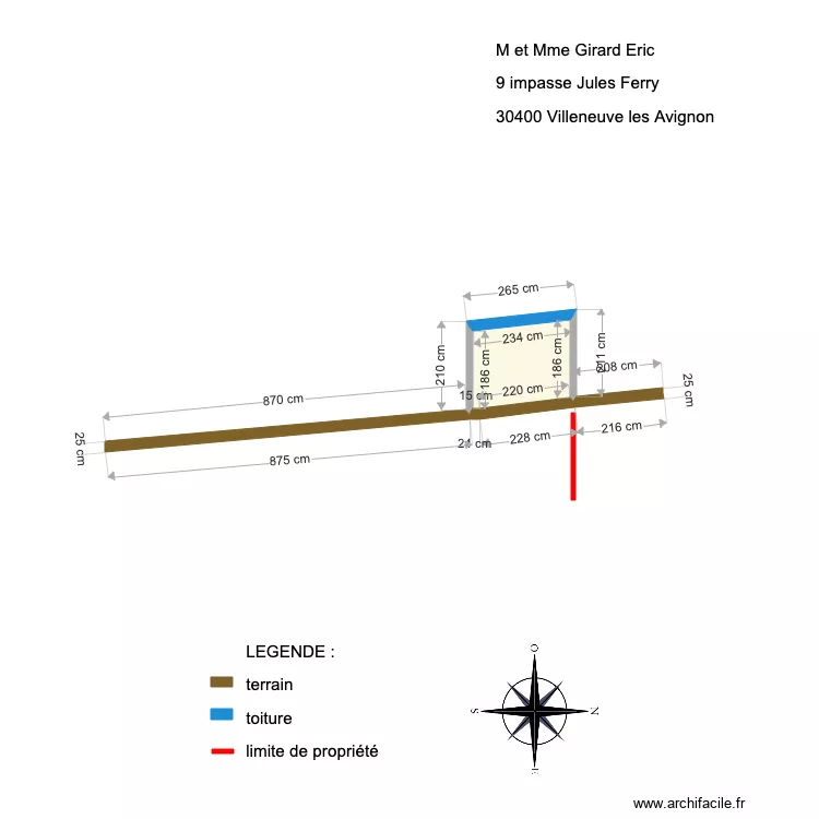 Plan de coupe existant PCM13. Plan de 