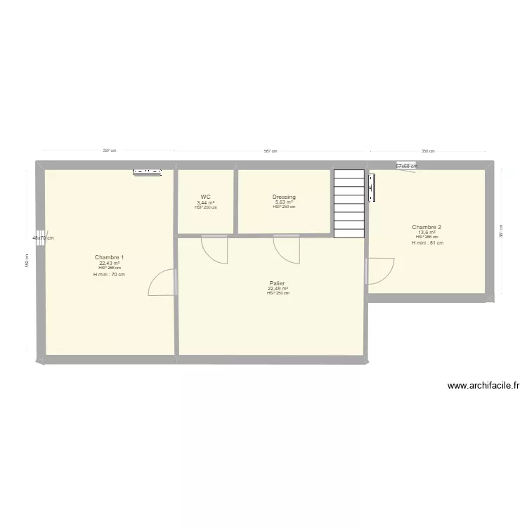 baroux etage. Plan de 