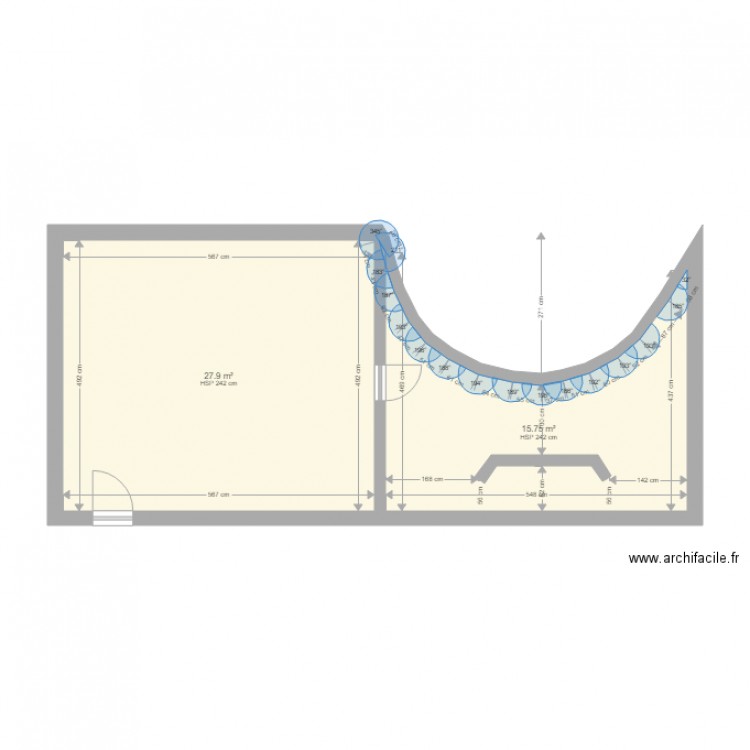 Espace à aménager. Plan de 0 pièce et 0 m2