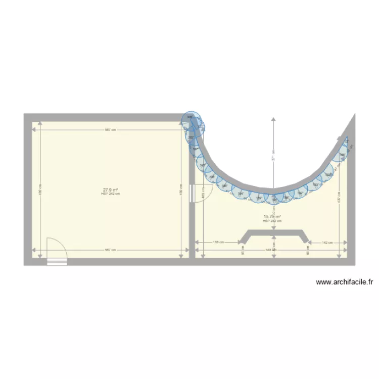 Espace &agrave; am&eacute;nager. Plan de 