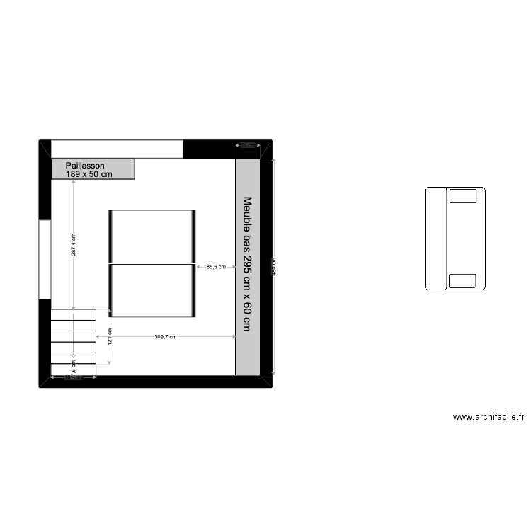 st briac. Plan de 1 pièce et 23 m2