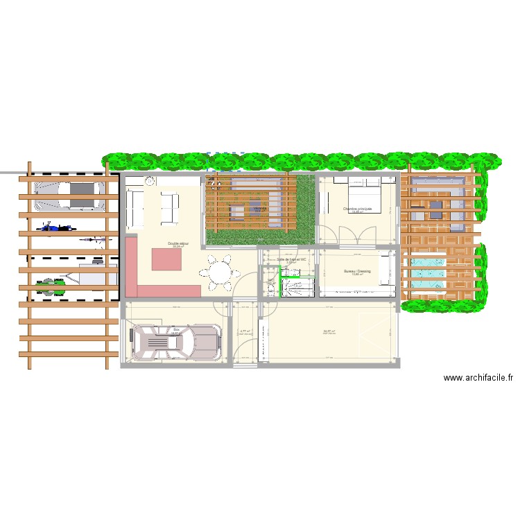 bel oeil en U. Plan de 0 pièce et 0 m2