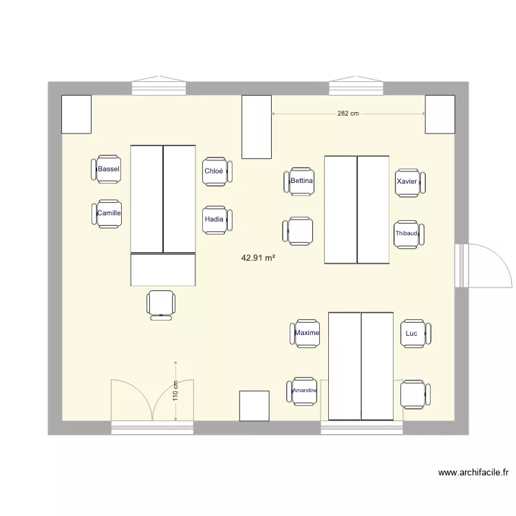 Bureaux. Plan de 