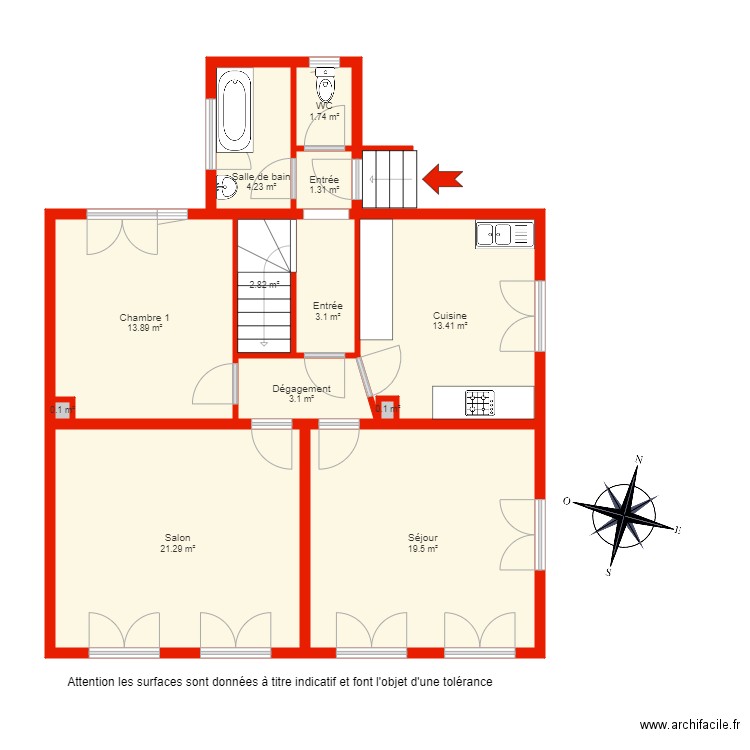 BI 5706 rdc non côté. Plan de 0 pièce et 0 m2