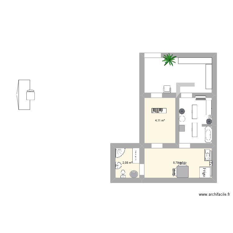 salon toilettage. Plan de 0 pièce et 0 m2