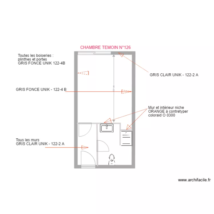 CHAMBRE TYPE A 2. Plan de 
