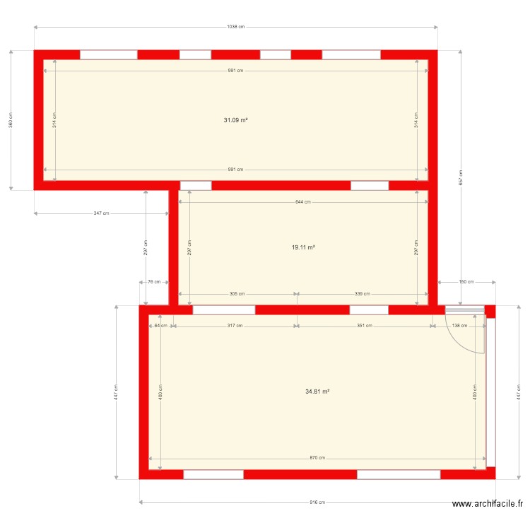 anto rdc vide. Plan de 0 pièce et 0 m2