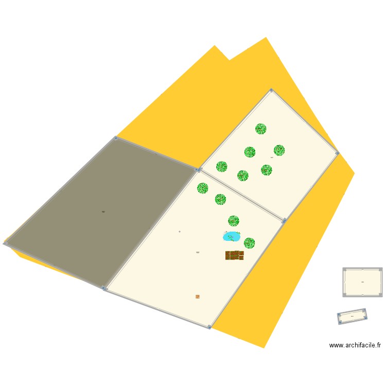 plan. Plan de 5 pièces et 2863 m2