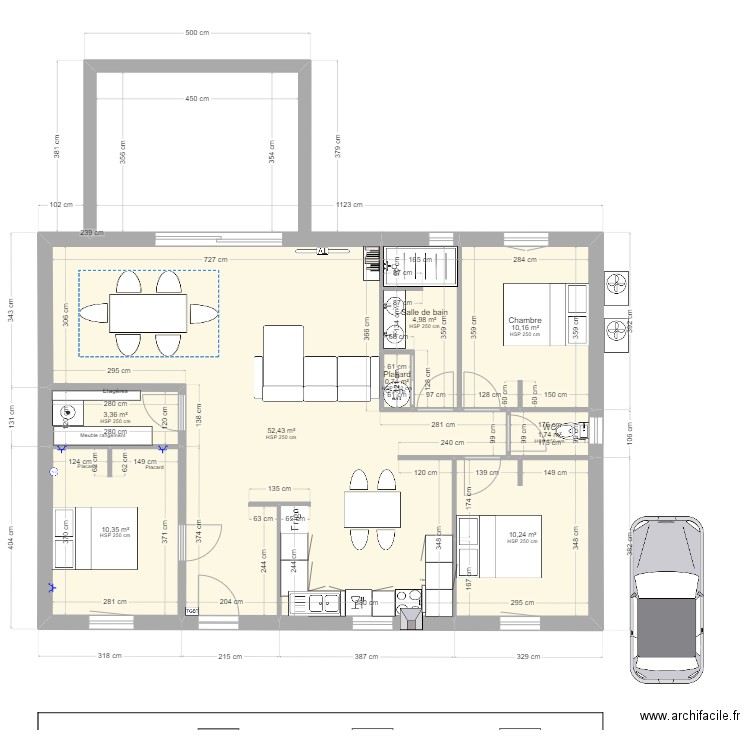 Primevere 23/10. Plan de 8 pièces et 94 m2