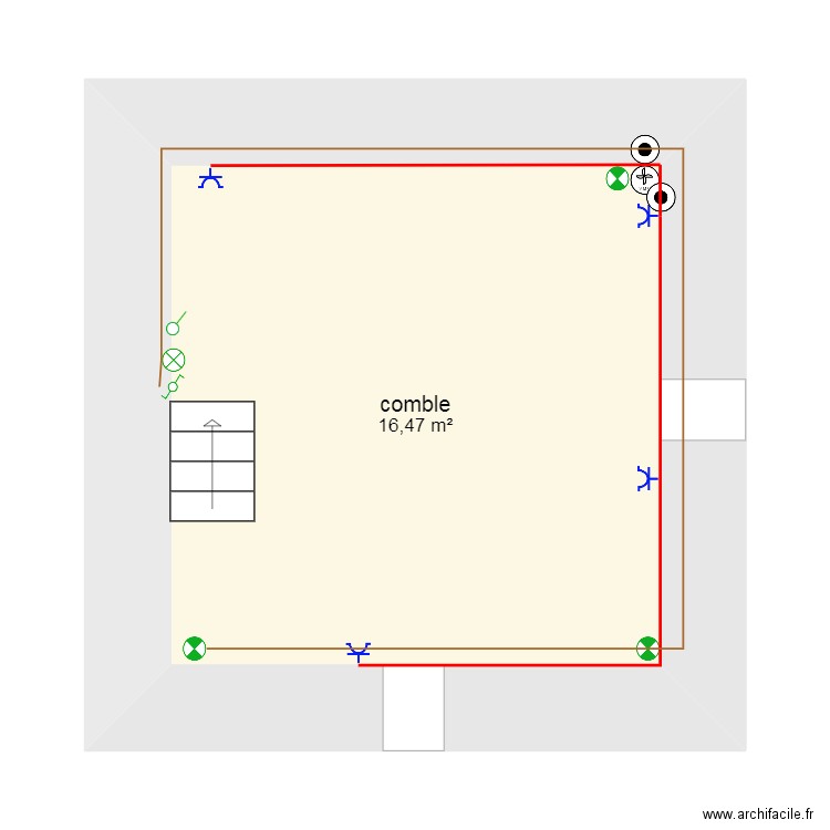 petite maison combles 01 23. Plan de 0 pièce et 0 m2