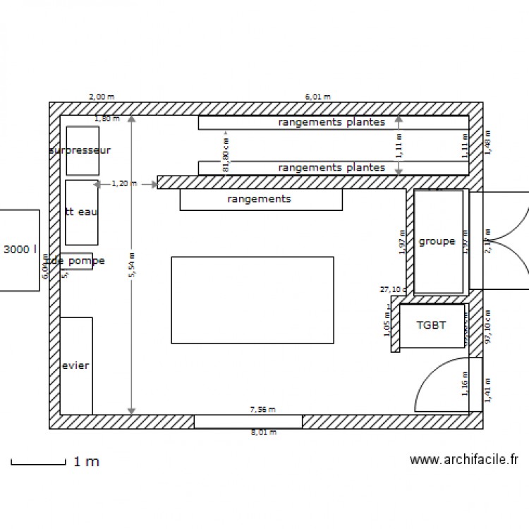 batiment distribution. Plan de 0 pièce et 0 m2