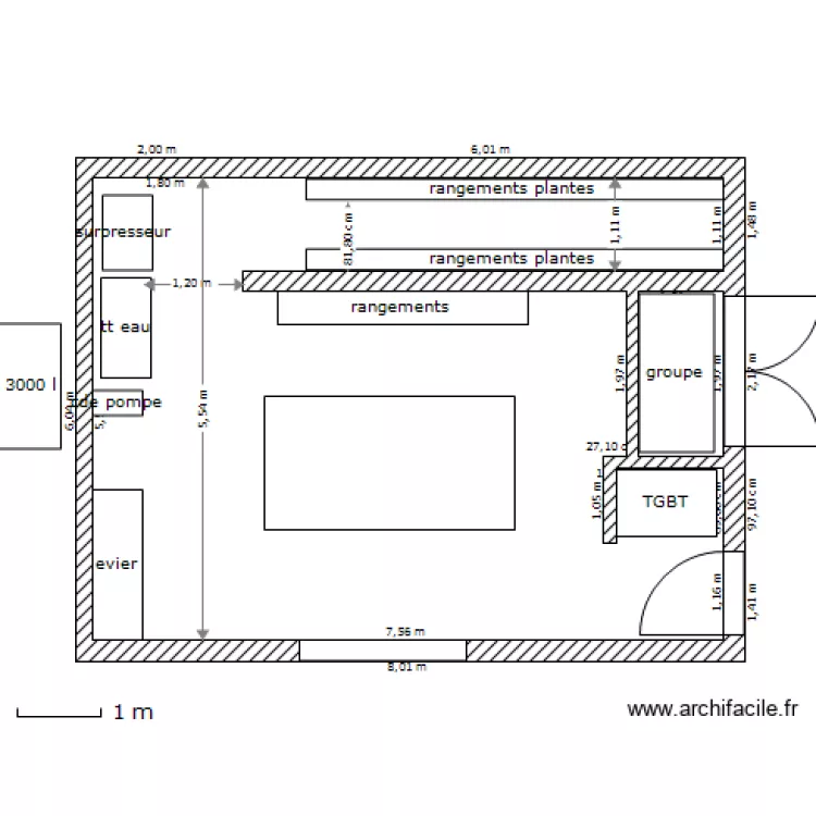 batiment distribution. Plan de 