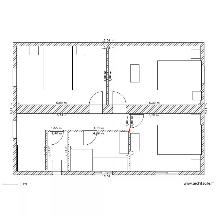 chambre. Plan de 