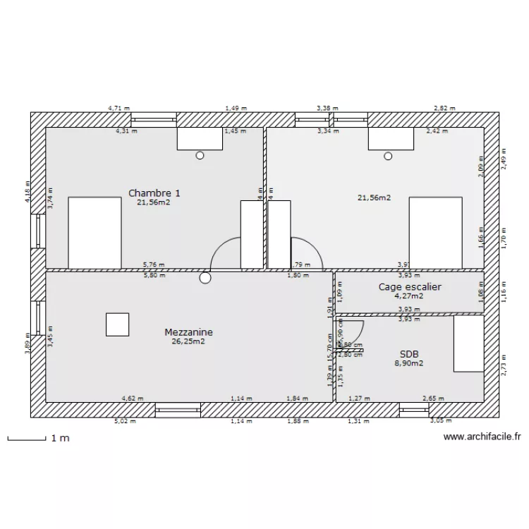 maison étage. Plan de maison étage. Plan de