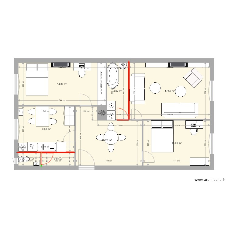 Appartement ies. Plan de 0 pièce et 0 m2