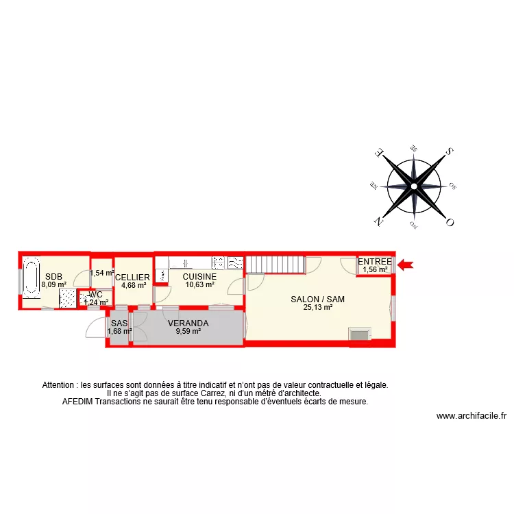 BI 7951 RDC. Plan de 