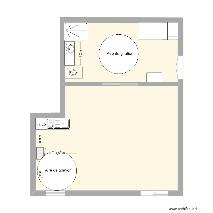 Plan Akdag 04.2025. Plan de 2 pièces et 53 m2