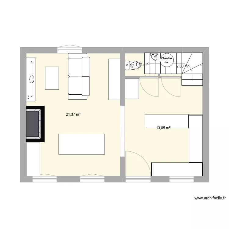 REZ DE CHAUSSEE. Plan de 