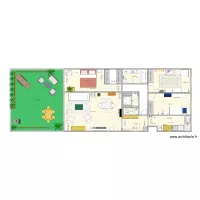 Plan Aguesseau Vmeubl&eacute;e dressing couleurs