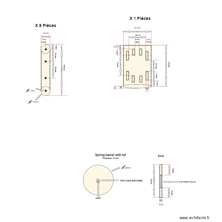 SpiderBot 2.0. Plan de 13 pièces et 6 m2